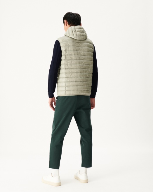 Mouwloos Donsjack Met Capuchon Sauge Pat Jott