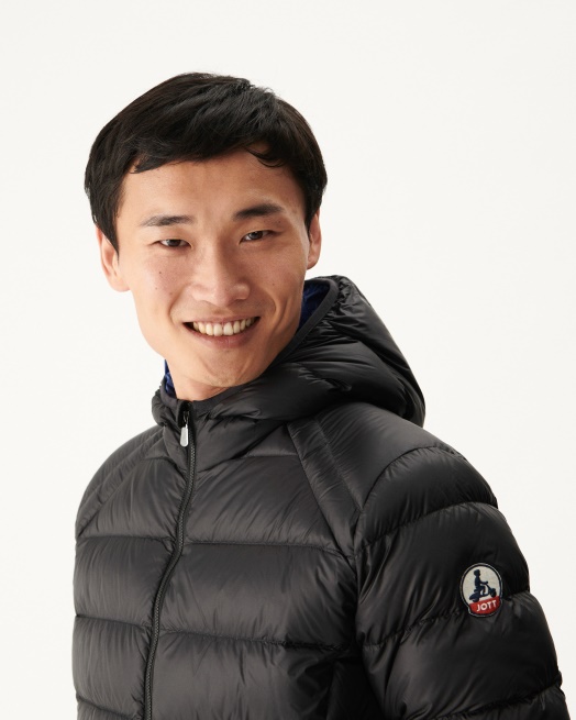 Noir Extreem Koud Donsjack Met Capuchon Nat Jott