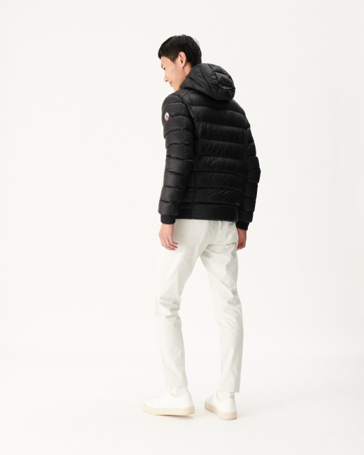 Noir Extreem Koud Donsjack Met Capuchon Nat Jott