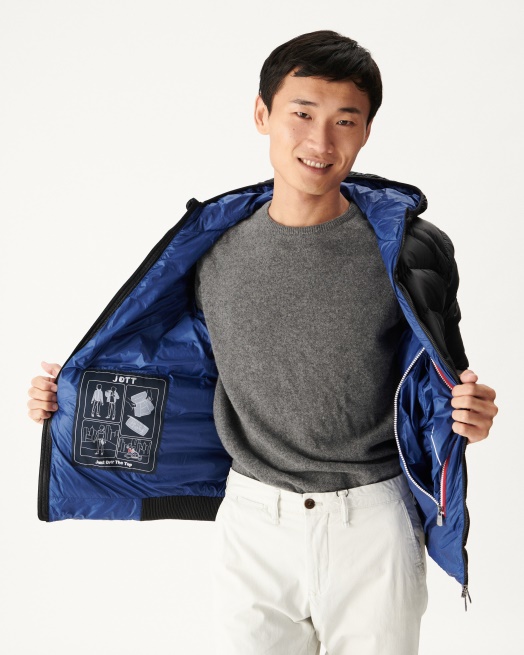 Noir Extreem Koud Donsjack Met Capuchon Nat Jott