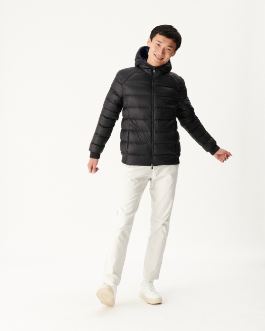 Noir Extreem Koud Donsjack Met Capuchon Nat Jott