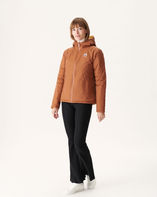 Omkeerbaar Donsjack Caramel/moutarde Vienna Jott