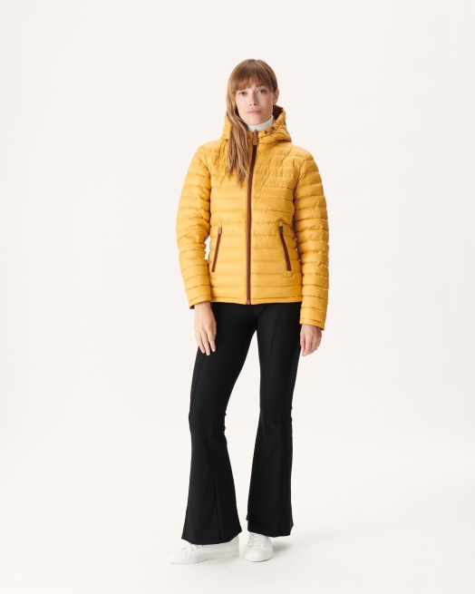 Omkeerbaar Donsjack Caramel/moutarde Vienna Jott