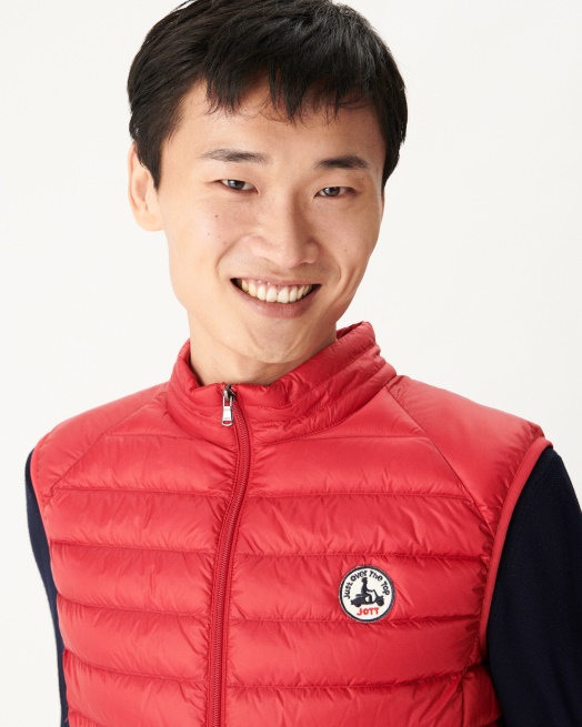 Rood Mouwloos Donsjack Tom Jott