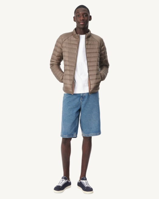 Taupe Lichtgewicht Donsjack Mat Jott