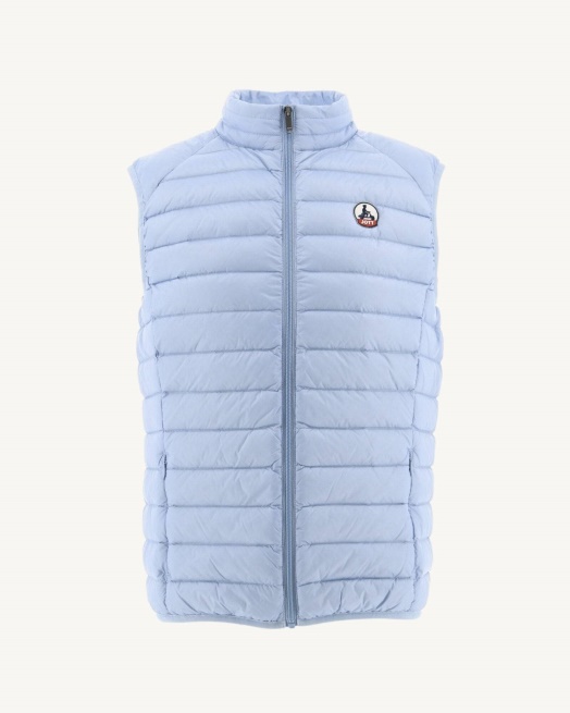 Zacht Blauw Mouwloos Donsjack Tom Hot