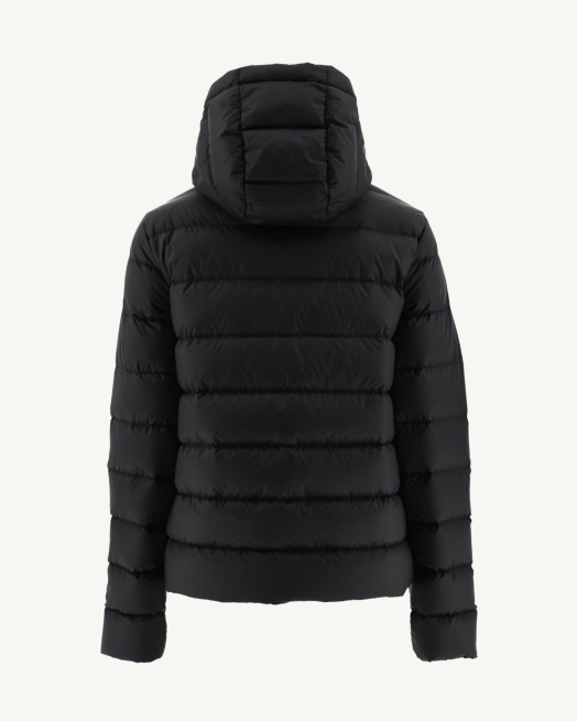 Zwart Jane Gewatteerd Jack Met Rechte Capuchon Jott