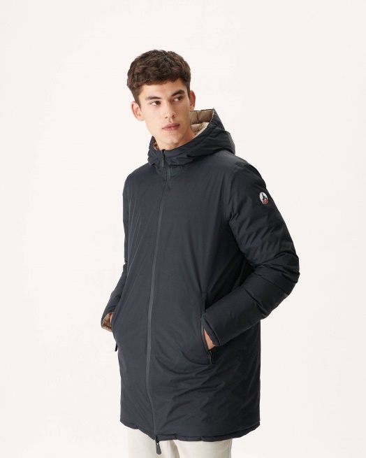 Zwart/beige Omkeerbaar Licht Pufferjack Amsterdam Jott