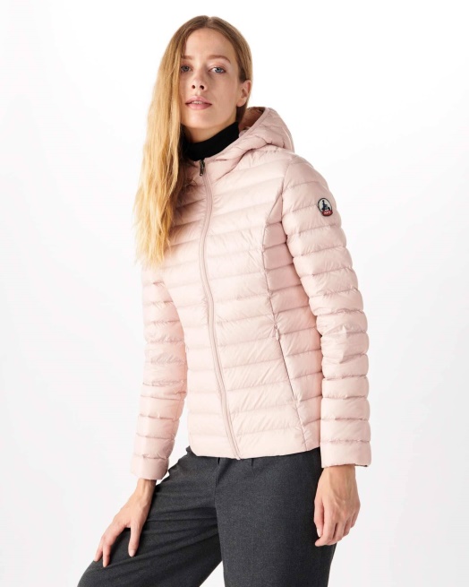 Lichtgewicht Donsjack Met Capuchon Rose Pale Cloe Jott